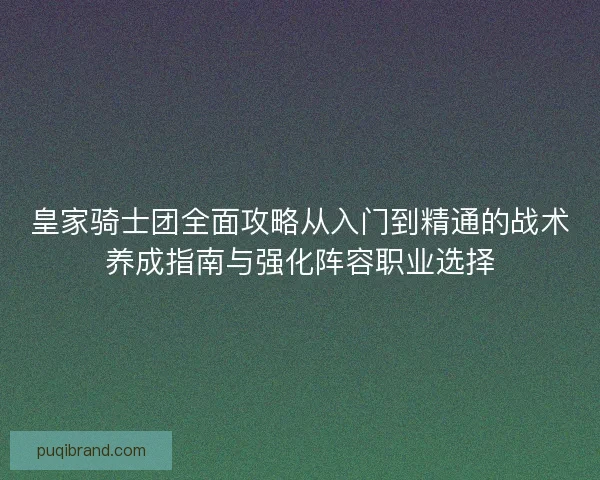 皇家骑士团全面攻略从入门到精通的战术养成指南与强化阵容职业选择